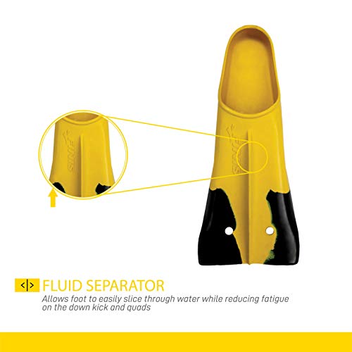 FINIS Adult Z2 - Aletas de natación, tamaño E, color amarillo FINIS Adult Z2 - Aletas de natación, tamaño E, color amarillo