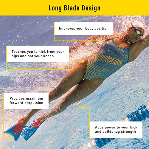 Finis Long Floating Fin Jr. 6-8 Blue/Purple (Euro 24-26), Unisex-Adult, Azul/Púrpura, XXXXS-EU-24-26