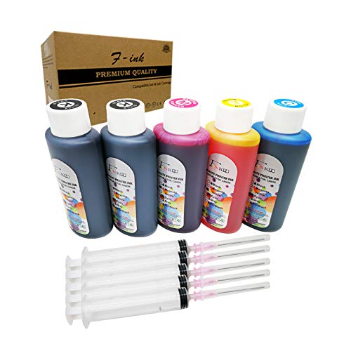 Fink 5 Botellas De Tinta De Tinte De Calidad Compatible con Hp 301 302 304 62XL 364 920 950 932 655 934 903 Cartuchos De Tinta