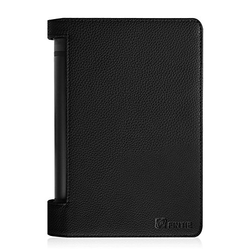 Fintie Folio Funda para Lenovo Yoga Tab 3 10 - Slim Fit Carcasa de Cuero Sintético con Función de Soporte y Auto- Reposo/Activación para Lenovo Yoga Tab 3 10 (10,1 Pulgadas) 2015, Negro