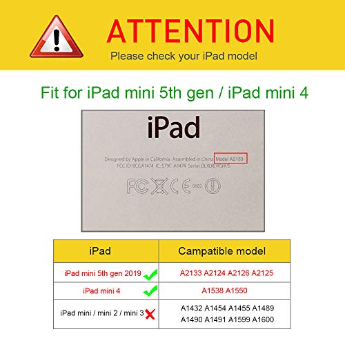Fintie Funda Giratoria para iPad Mini 5 / iPad Mini 4 - Rotación de 360 Grados Carcasa con Auto-Reposo/Activación, Galaxia