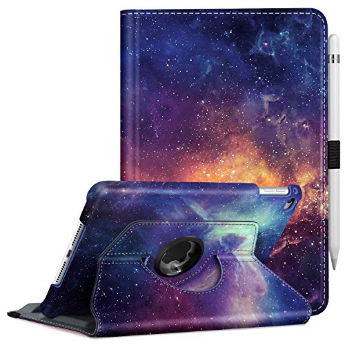 Fintie Funda Giratoria para iPad Mini 5 / iPad Mini 4 - Rotación de 360 Grados Carcasa con Auto-Reposo/Activación, Galaxia