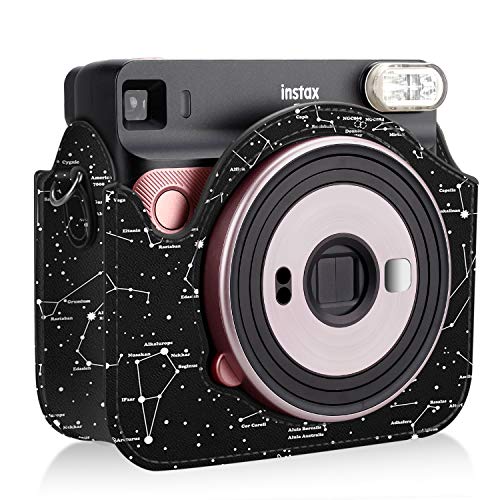 Fintie Funda para Fujifilm Instax Square SQ6 Cámara Analógica Instantánea - Bolsa de Cuero Sintético de Primera Calidad con Correa Ajustable/Desmontable, Constelación