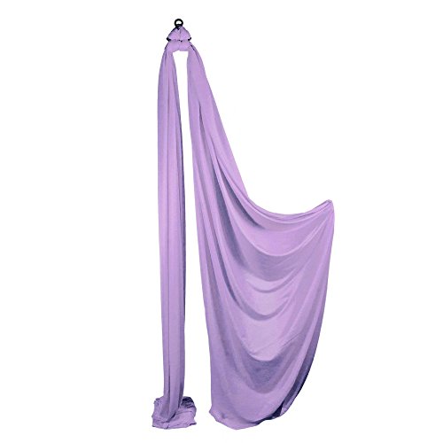 Firetoys - Telas para acrobacias aéreas profesional, tamaño mediano, seda elástica (soporta 128 kg), 52' (16m), Lavanda Firetoys - Telas para acrobacias aéreas profesional, tamaño mediano, seda elástica (soporta 128 kg), 52' (16m), Lavanda