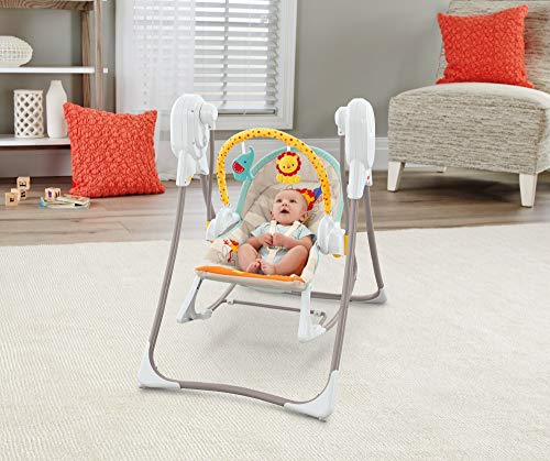 Fisher-Price Columpio hamaca 3 en 1, para bebé recién nacido (Mattel BFH07)