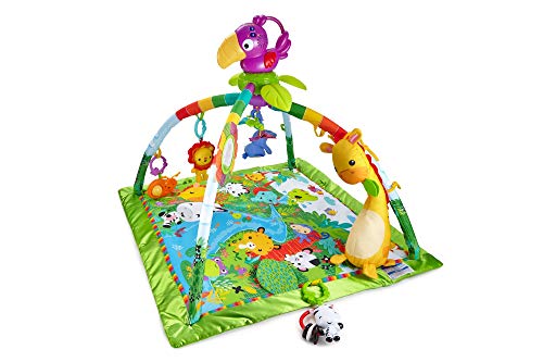 Fisher-Price - Gimnasio Deluxe Animalitos de la Selva, Manta de Juego Bebé (Mattel DFP08), Embalaje estándar Fisher-Price - Gimnasio Deluxe Animalitos de la Selva, Manta de Juego Bebé (Mattel DFP08), Embalaje estándar