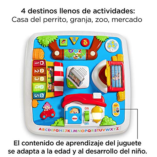 Fisher-Price Mesa multiaprendizaje bilingüe, mesa actividades bebé +6 meses (Mattel DRH34)