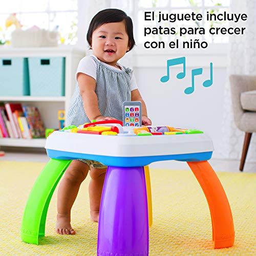 Fisher-Price Mesa multiaprendizaje bilingüe, mesa actividades bebé +6 meses (Mattel DRH34)