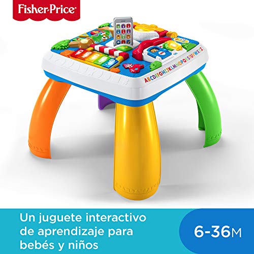 Fisher-Price Mesa multiaprendizaje bilingüe, mesa actividades bebé +6 meses (Mattel DRH34)