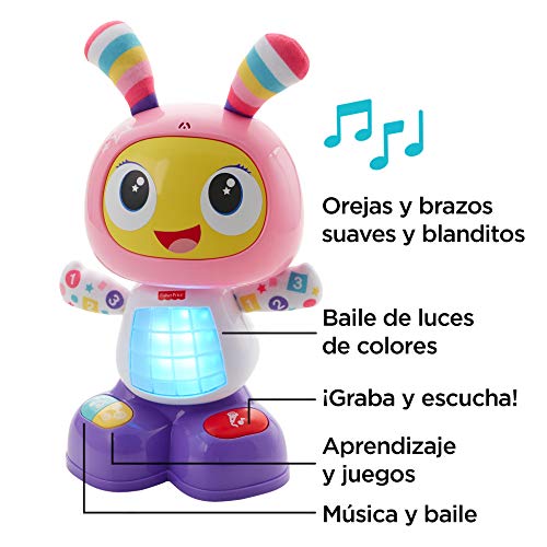 Fisher-Price - Robot interactivo Robita - color rosa y morado - juguetes educativos - (Mattel FBC99)