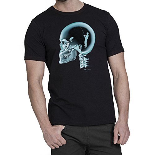 Fishing pesca En El Cerebro X-Ray Camiseta para hombre T-Shirt