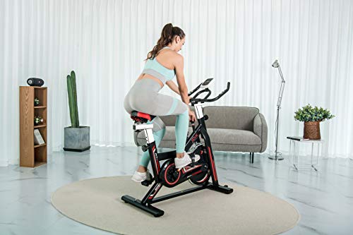 FIT-FORCE Bici Spinning XGT709 con Volante de inercia de 24kg Negro