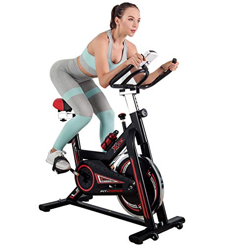 FIT-FORCE Bici Spinning XGT709 con Volante de inercia de 24kg Negro