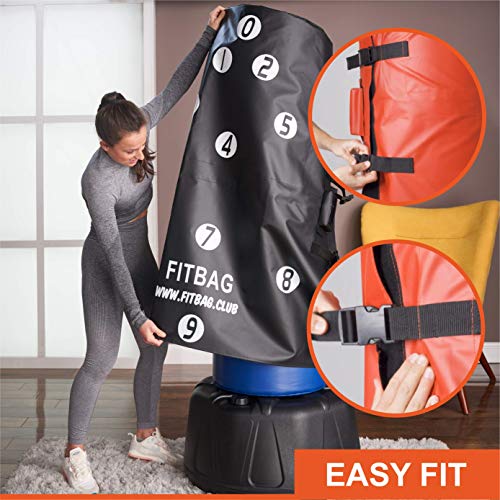 FITBAG- Funda de Saco de Boxeo Inteligente para Boxeo, Entrenamientos de Artes Marciales Mixtos y Entrenamiento por intervalos de Alta Intensidad con Aplicaciones de Ejercicio Interactivo – Rojo