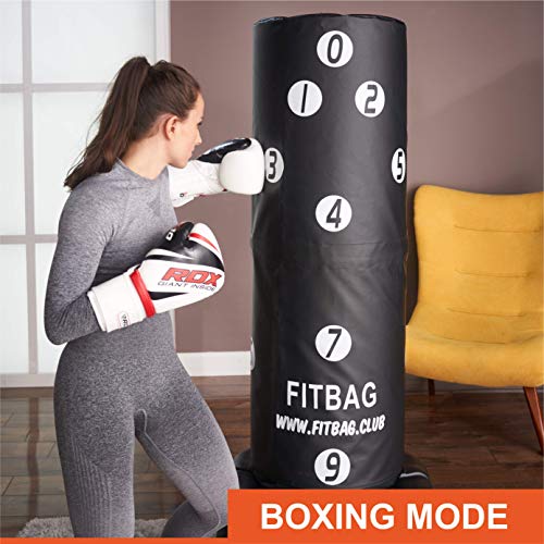 FITBAG- Funda de Saco de Boxeo Inteligente para Boxeo, Entrenamientos de Artes Marciales Mixtos y Entrenamiento por intervalos de Alta Intensidad con Aplicaciones de Ejercicio Interactivo – Rojo