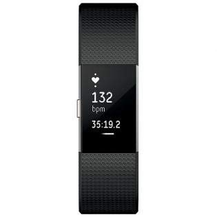 Fitbit Charge 2 Pulsera de Actividad física y Ritmo cardiaco, Unisex, Negro, S