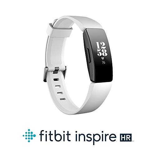 Fitbit Inspire HR, Pulsera de salud y actividad física con ritmo cardiaco, Blanco/Negro