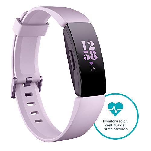 Fitbit Inspire HR, Pulsera de salud y actividad física con ritmo cardiaco, Lila