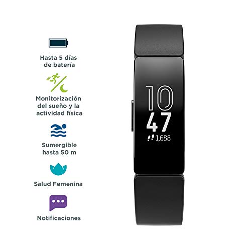 Fitbit Inspire, Pulsera de salud y actividad física Negro Fitbit Inspire, Pulsera de salud y actividad física Negro