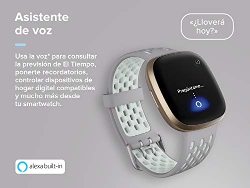 Fitbit Versa 3 - Smartwatch de salud y forma física con GPS integrado, análisis continuo de la frecuencia cardiaca, Alexa integrada y batería de +6 días, Negro Fitbit Versa 3 - Smartwatch de salud y forma física con GPS integrado, análisis continuo de la frecuencia cardiaca, Alexa integrada y batería de +6 días, Negro