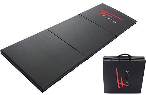 Fitem Colchoneta Plegable de gimnasia , gruesa, de gama alta - 180 x 60 x 4 cm - para gimnasio, yoga, artes marciales mixtas, deporte, gimnasia, fitness, pilates o musculación Fitem Colchoneta Plegable de gimnasia , gruesa, de gama alta - 180 x 60 x 4 cm - para gimnasio, yoga, artes marciales mixtas, deporte, gimnasia, fitness, pilates o musculación