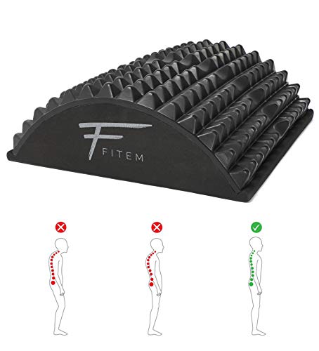 Fitem - Dispositivo curvado para enderezar la espalda y las lumbares, corrector de postura con puntos gatillo que ayuda a la descompresión vertebral, masajea la espalda Fitem - Dispositivo curvado para enderezar la espalda y las lumbares, corrector de postura con puntos gatillo que ayuda a la descompresión vertebral, masajea la espalda
