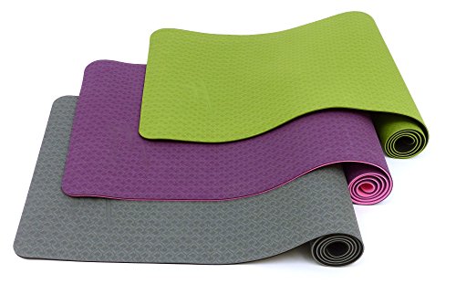 Fitem – Esterilla de Gimnasia y Yoga de TPE – Eco Natura – Reversible, Antideslizante y respetuosa con el Medio Ambiente – 183 x 61 x 0,6 cm