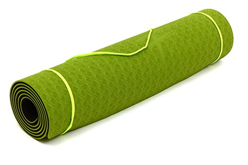 Fitem – Esterilla de Gimnasia y Yoga de TPE – Eco Natura – Reversible, Antideslizante y respetuosa con el Medio Ambiente – 183 x 61 x 0,6 cm