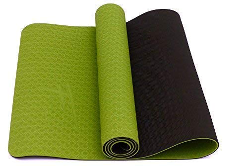 Fitem – Esterilla de Gimnasia y Yoga de TPE – Eco Natura – Reversible, Antideslizante y respetuosa con el Medio Ambiente – 183 x 61 x 0,6 cm