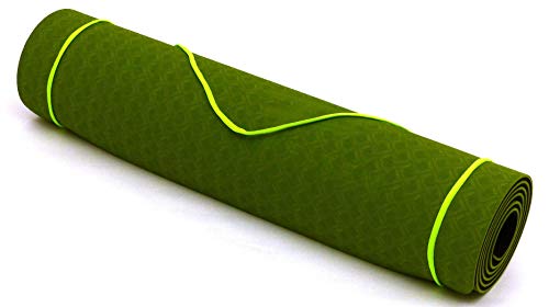 Fitem – Esterilla de Gimnasia y Yoga de TPE – Eco Natura – Reversible, Antideslizante y respetuosa con el Medio Ambiente – 183 x 61 x 0,6 cm