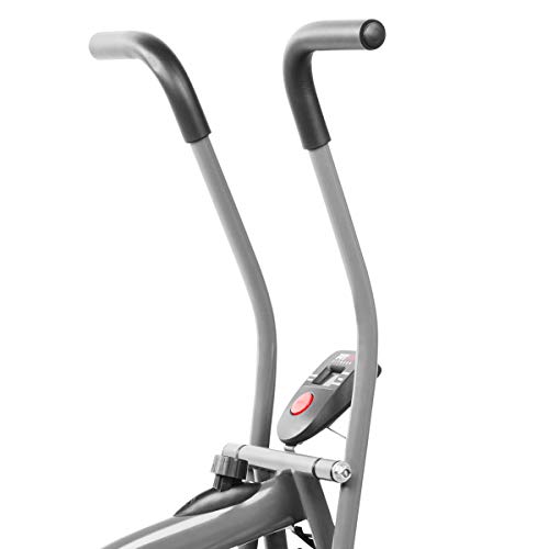 FITFIU Fitness BELI-150 Bicicleta elíptica con resistencia por aire, sillín regulable y pantalla LCD multifunción, Máquina fitness para entrenamiento de resistencia y cardio