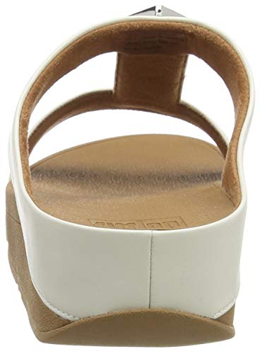 FitFlop Fino H Bar Slide-Textured Circles, Sandalias de Punta Descubierta Niñas, Blanco (Ss20 Jet Stream 031), 36 EU FitFlop Fino H Bar Slide-Textured Circles, Sandalias de Punta Descubierta Niñas, Blanco (Ss20 Jet Stream 031), 36 EU