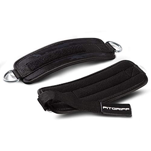FitgriffÂź Correas para los pies V1 (acolchadas) para entrenamiento de fitness con cable, (2 unidades) correas de tobillo para hombres y mujeres, Camo-Black FitgriffÂź Correas para los pies V1 (acolchadas) para entrenamiento de fitness con cable, (2 unidades) correas de tobillo para hombres y mujeres, Camo-Black
