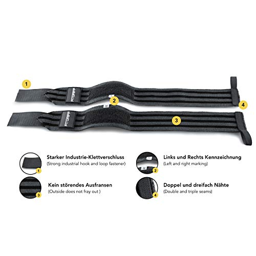 Fitgriff® Muñequeras Gym, Crossfit, Deportivas, Musculación, Gimnasio, Calistenia, Wrist Wraps - Mujeres y Hombres - Grey Fitgriff® Muñequeras Gym, Crossfit, Deportivas, Musculación, Gimnasio, Calistenia, Wrist Wraps - Mujeres y Hombres - Grey