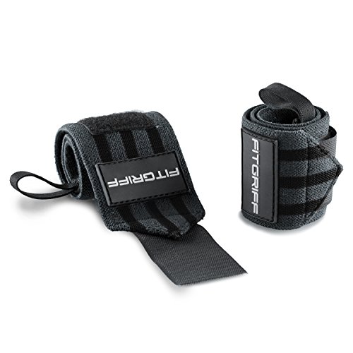Fitgriff® Muñequeras Gym, Crossfit, Deportivas, Musculación, Gimnasio, Calistenia, Wrist Wraps - Mujeres y Hombres - Grey Fitgriff® Muñequeras Gym, Crossfit, Deportivas, Musculación, Gimnasio, Calistenia, Wrist Wraps - Mujeres y Hombres - Grey