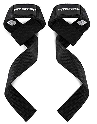 Fitgriff® Straps Powerlifting, Levantamiento de Pesas, Agarres para Gym, Agarraderas Gimnasio, Peso Muerto - Lifting Straps - Mujeres y Hombres - Black Fitgriff® Straps Powerlifting, Levantamiento de Pesas, Agarres para Gym, Agarraderas Gimnasio, Peso Muerto - Lifting Straps - Mujeres y Hombres - Black
