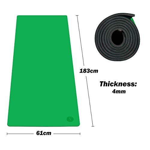 Fitindoor Oxygen Esterilla Yoga Antideslizante Caucho Natural Alfombrilla de Yoga Esterilla Pilates Esterilla Deporte 183cm x 61cm 4mm Fitindoor Oxygen Esterilla Yoga Antideslizante Caucho Natural Alfombrilla de Yoga Esterilla Pilates Esterilla Deporte 183cm x 61cm 4mm