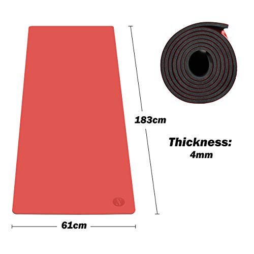 Fitindoor Passion Esterilla Yoga Antideslizante Caucho Natural Alfombrilla de Yoga Esterilla Pilates Esterilla Deporte 183cm x 61cm 4mm Fitindoor Passion Esterilla Yoga Antideslizante Caucho Natural Alfombrilla de Yoga Esterilla Pilates Esterilla Deporte 183cm x 61cm 4mm
