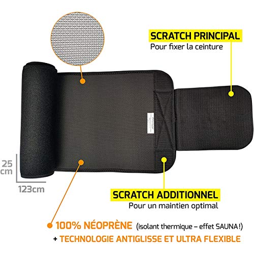 fitmotivaction cinturón de sudación abdominal de neopreno – Corrugado Amincissante vientre plana – talla S a XXXL – con funda, Metro y guía Fitness especial Minceur – hombre y mujer fitmotivaction cinturón de sudación abdominal de neopreno – Corrugado Amincissante vientre plana – talla S a XXXL – con funda, Metro y guía Fitness especial Minceur – hombre y mujer