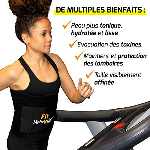 fitmotivaction cinturón de sudación abdominal de neopreno – Corrugado Amincissante vientre plana – talla S a XXXL – con funda, Metro y guía Fitness especial Minceur – hombre y mujer fitmotivaction cinturón de sudación abdominal de neopreno – Corrugado Amincissante vientre plana – talla S a XXXL – con funda, Metro y guía Fitness especial Minceur – hombre y mujer