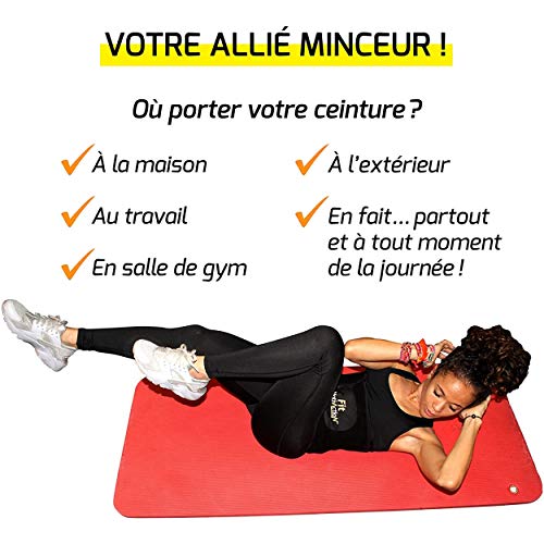 fitmotivaction cinturón de sudación abdominal de neopreno – Corrugado Amincissante vientre plana – talla S a XXXL – con funda, Metro y guía Fitness especial Minceur – hombre y mujer fitmotivaction cinturón de sudación abdominal de neopreno – Corrugado Amincissante vientre plana – talla S a XXXL – con funda, Metro y guía Fitness especial Minceur – hombre y mujer