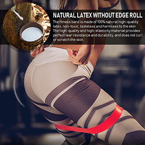 Fitness Bandas, Bandas Elasticas Fitness con 5 Niveles Ejercicios, Bandas Elasticas, Goma Elastica Fitness, Cintas Elasticas Musculacion, Gimnasia banda para Yoga Pilates Crossfit Estiramientos Fuerza