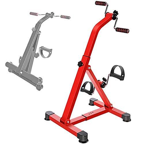 Fitness Equipment Ejercicio Bicicleta, 3 Engranajes De Ajuste De Altura, Utilizado Para Entrenamiento De Piernas Y Brazo, Entrenamiento De Rehabilitación De Extremidades Superiores E Inferiores,Rojo