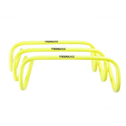 Fitness Health FH - Juego de 3 barreras para entrenamiento de velocidad de 15,24 cm, para entrenamiento de fútbol, rugby, saltos Fitness Health FH - Juego de 3 barreras para entrenamiento de velocidad de 15,24 cm, para entrenamiento de fútbol, rugby, saltos
