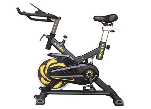 Fitness House Bestia Sports Pro - Bicicleta de Ciclo Indoor, Adultos Unisex, Negro/Oro, M-L