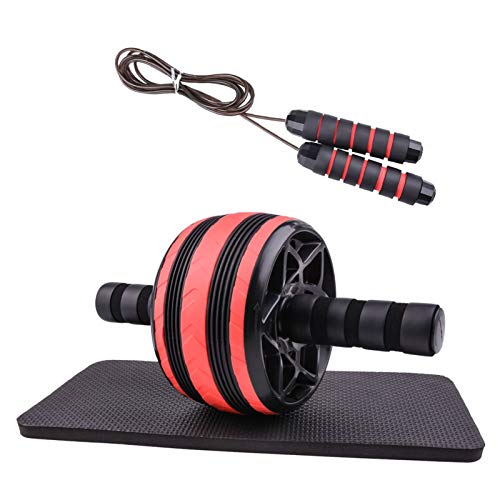 Fitness MaciensAm Roller Power Wheels Machine Push Up Bar Skipping Salto Cuerda Casa Inicio Gimnasio y Ejercicio Equipo de Entrenamiento Abdominal Entrenador de músculos (Color : Clear)