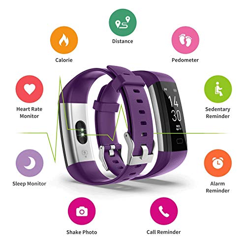 Fitness Pulsera de Actividad Reloj Inteligente Impermeable IP68 con Pantalla Color, Pulsera Inteligente Pulsómetro, Cronómetros, Monitor de Sueño Podómetro GPS Reloj Deportivo Mujeres Hombres Niños