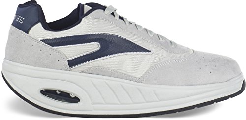 Fitness Step 050002307201086, Zapatillas tonificadoras Hombre, Gris/Azul, 44 EU