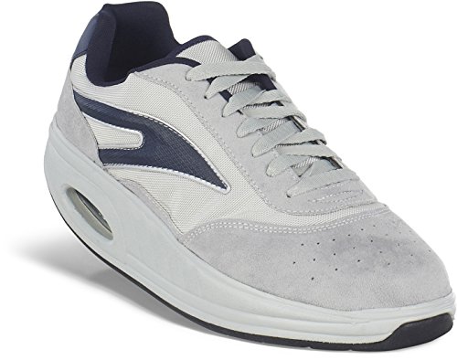 Fitness Step 050002307201086, Zapatillas tonificadoras Hombre, Gris/Azul, 44 EU Fitness Step 050002307201086, Zapatillas tonificadoras Hombre, Gris/Azul, 44 EU