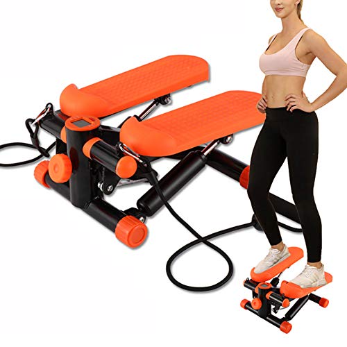 Fitness Stepper Hogar Silencioso Stovepipe Swing Stepper Máquina de Ejercicios para Adelgazar con Pull-Up Mini Paso a Paso Lateral Giratorio multifunción 150 kg de Carga